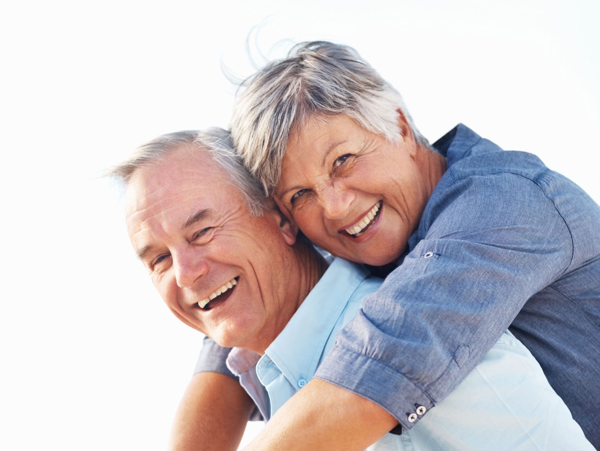 Medical Dermatology smiling senior couple